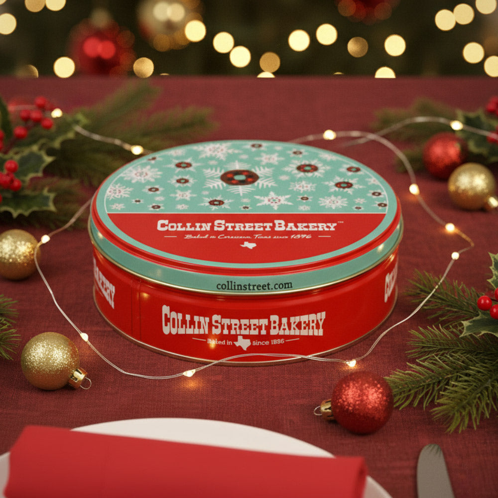 Classic Fruitcake in Snowflake Tin