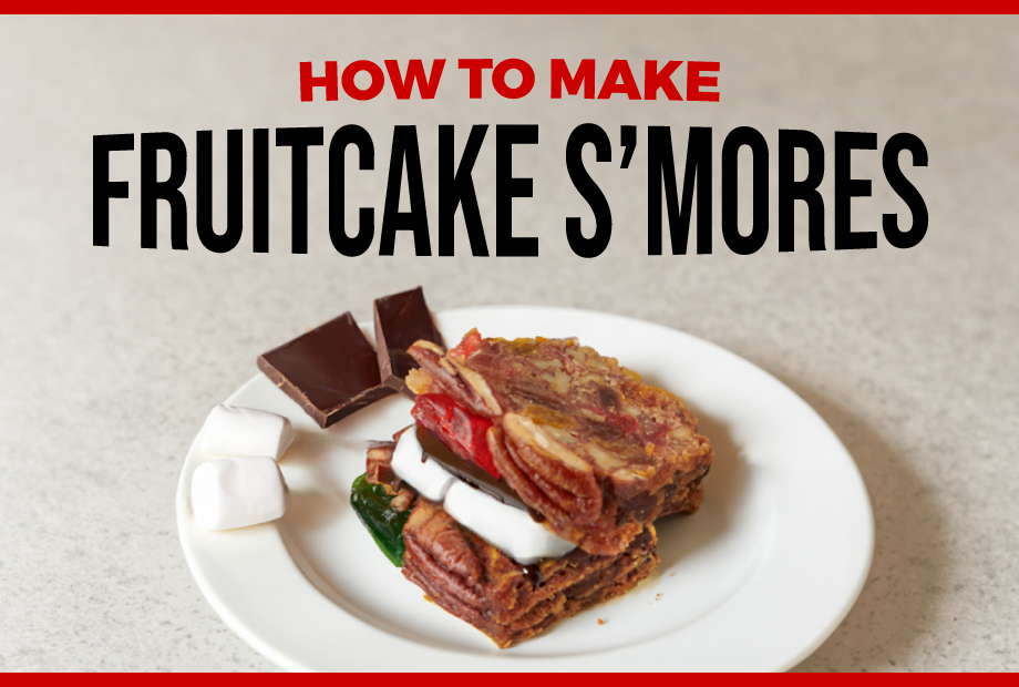 How to Make Fruitcake S'mores