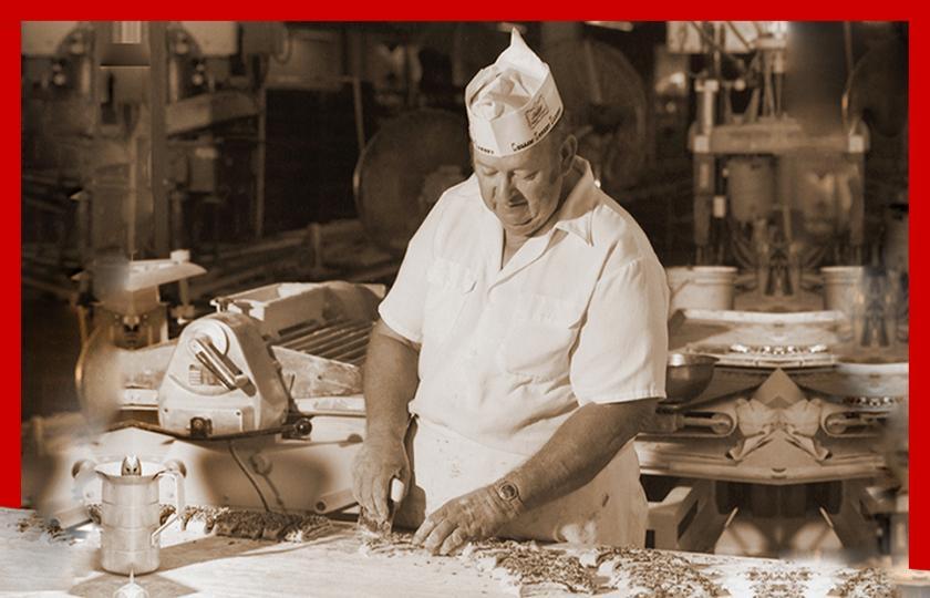 Historic Photo of A Baker at The Collin Street Bakery