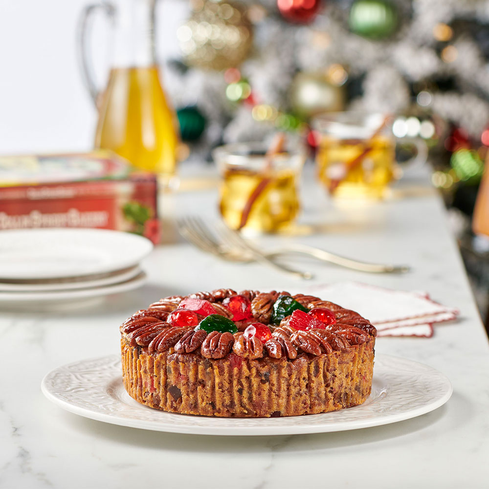 DeLuxe® Fruitcake in Red Holly Gift Box