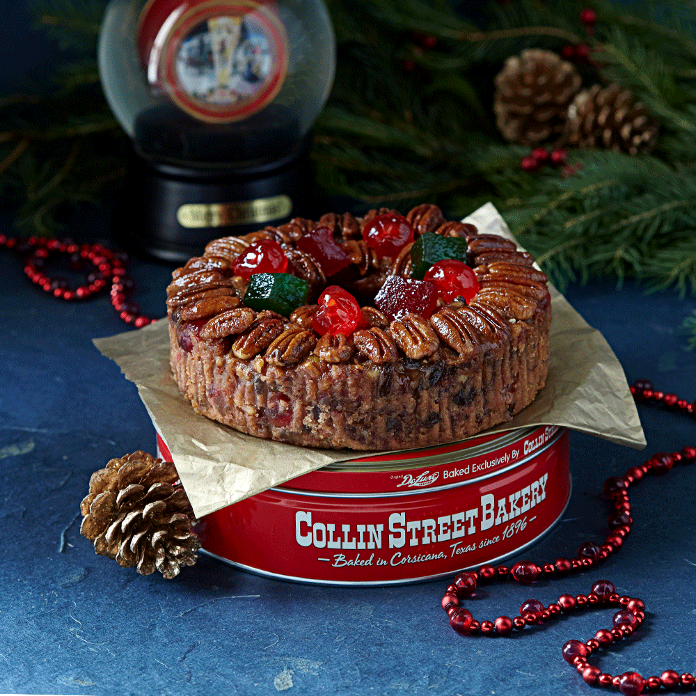 DeLuxe® Fruitcake in Red Holly Gift Box