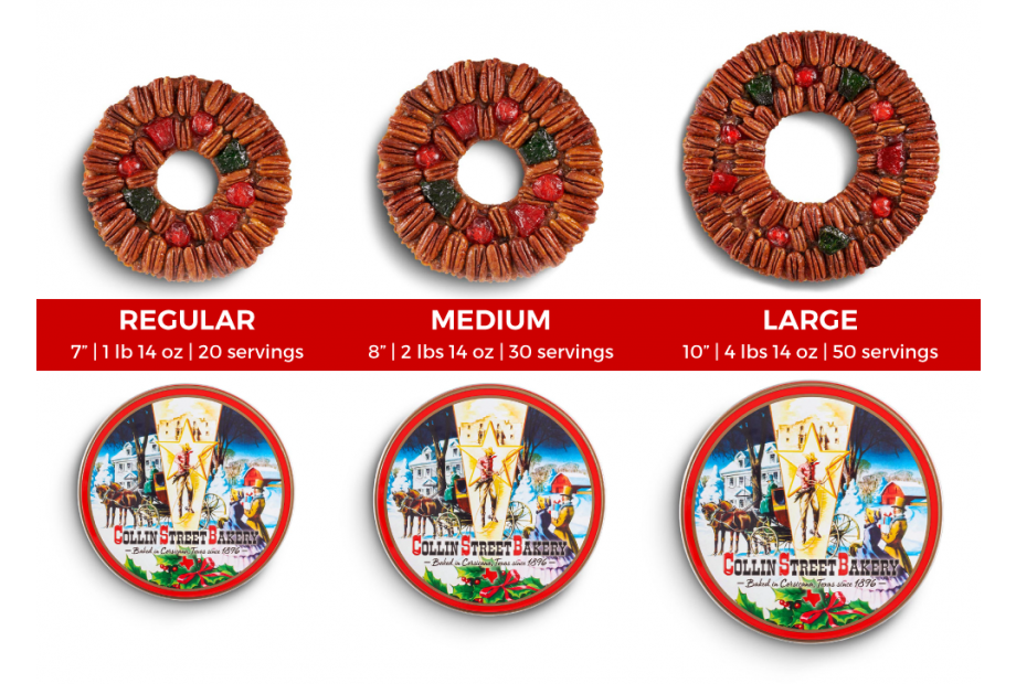 DeLuxe® Fruitcakes Overhead Sizing Guide Preview Image