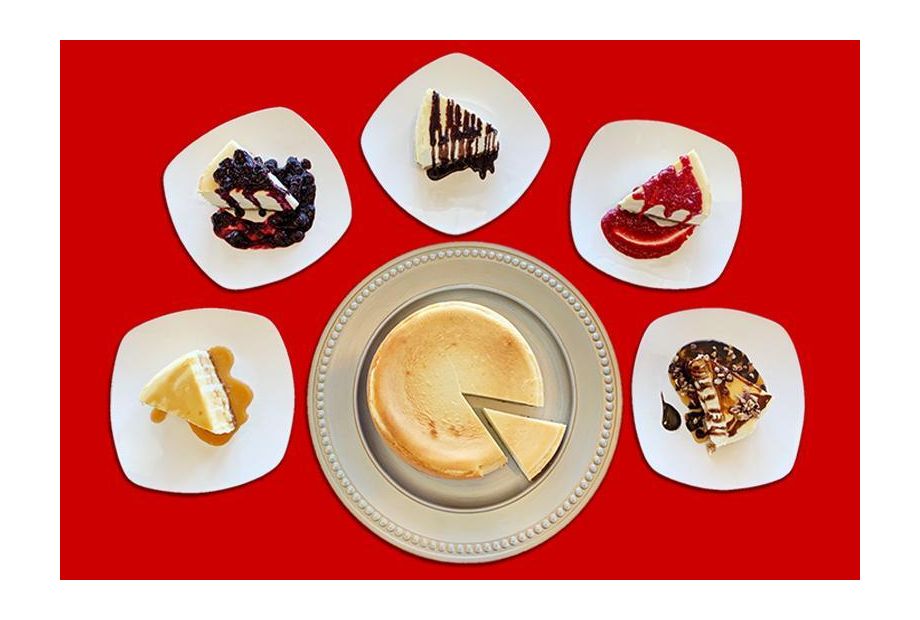 Five Cheesecake Toppings Display